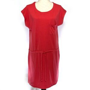 Fossil Orange Rayon Shift Dress Large